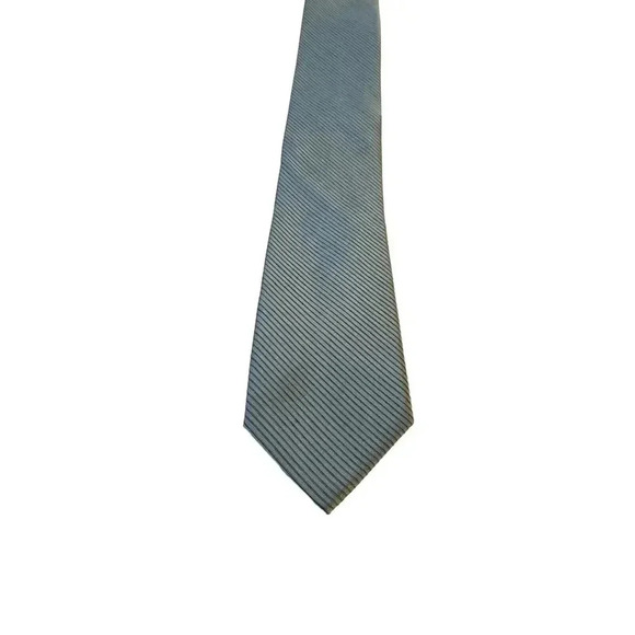 Calvin Klein Men's‎ Neck Tie Woven Green Striped 100% Silk 59 x 3 ck NWOT - Picture 1 of 11